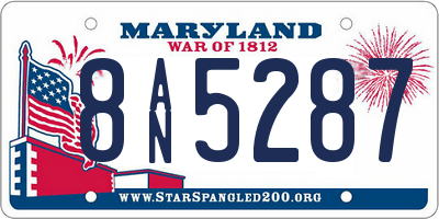 MD license plate 8AN5287