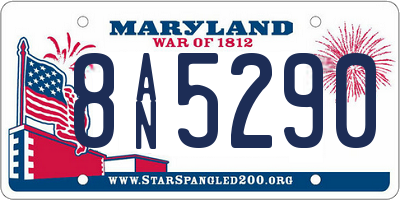 MD license plate 8AN5290