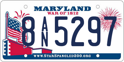 MD license plate 8AN5297