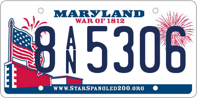 MD license plate 8AN5306