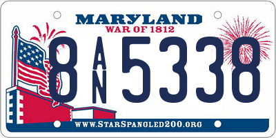 MD license plate 8AN5338