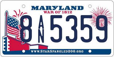 MD license plate 8AN5359