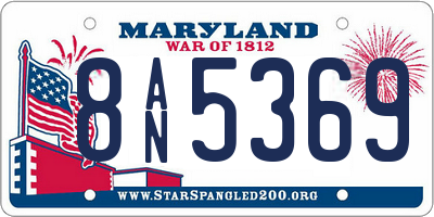 MD license plate 8AN5369
