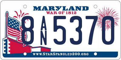 MD license plate 8AN5370