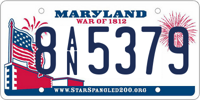 MD license plate 8AN5379