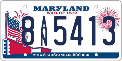 MD license plate 8AN5413