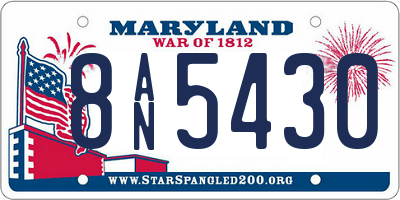 MD license plate 8AN5430