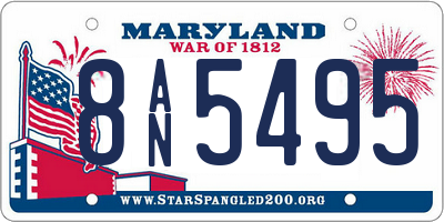 MD license plate 8AN5495