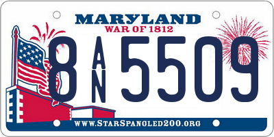 MD license plate 8AN5509