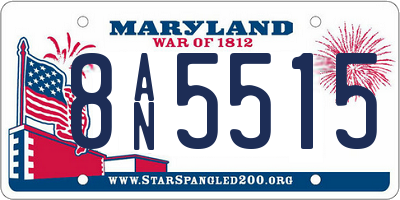 MD license plate 8AN5515