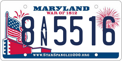 MD license plate 8AN5516