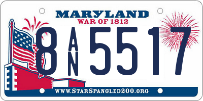 MD license plate 8AN5517