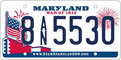 MD license plate 8AN5530