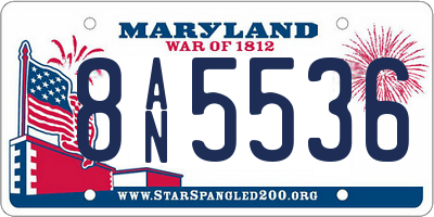 MD license plate 8AN5536