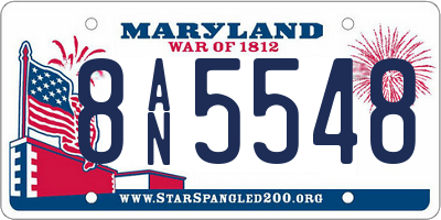 MD license plate 8AN5548