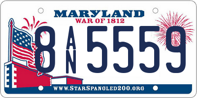 MD license plate 8AN5559