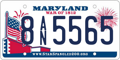 MD license plate 8AN5565