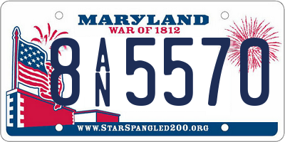 MD license plate 8AN5570
