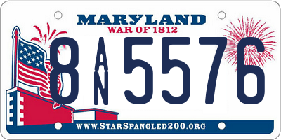 MD license plate 8AN5576