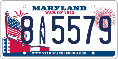 MD license plate 8AN5579