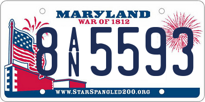 MD license plate 8AN5593