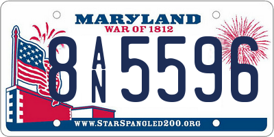 MD license plate 8AN5596