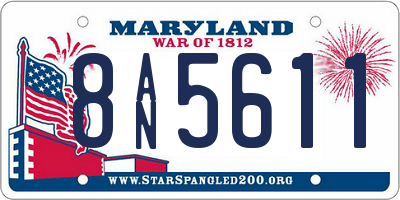 MD license plate 8AN5611