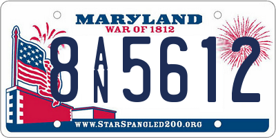 MD license plate 8AN5612