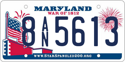MD license plate 8AN5613