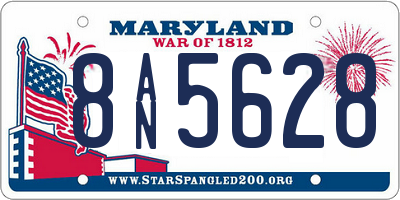 MD license plate 8AN5628