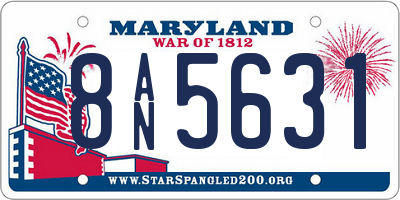 MD license plate 8AN5631