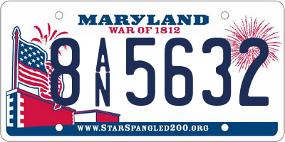 MD license plate 8AN5632