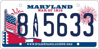 MD license plate 8AN5633