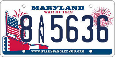 MD license plate 8AN5636