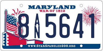 MD license plate 8AN5641