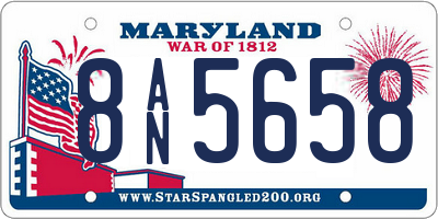MD license plate 8AN5658