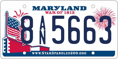 MD license plate 8AN5663