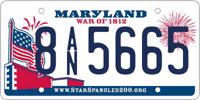 MD license plate 8AN5665