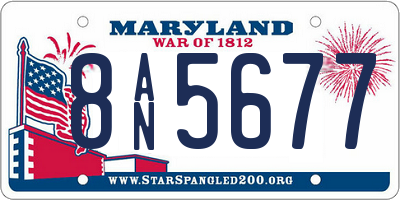 MD license plate 8AN5677