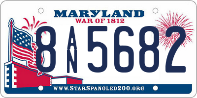 MD license plate 8AN5682