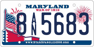 MD license plate 8AN5683