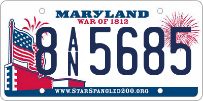 MD license plate 8AN5685