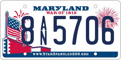 MD license plate 8AN5706