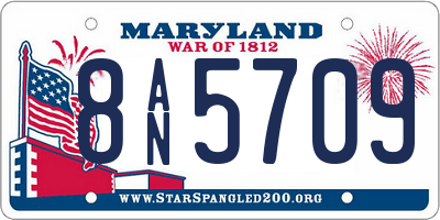 MD license plate 8AN5709