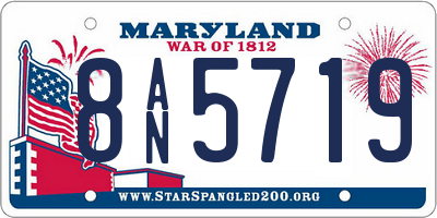 MD license plate 8AN5719