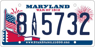 MD license plate 8AN5732