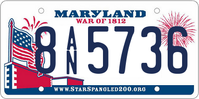 MD license plate 8AN5736