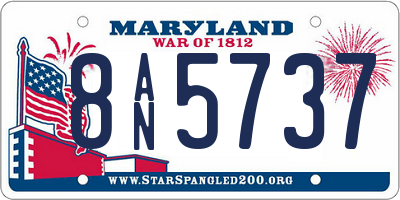 MD license plate 8AN5737