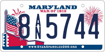 MD license plate 8AN5744
