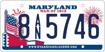 MD license plate 8AN5746